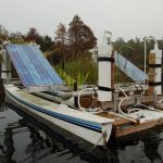 A solar powered floating water research station