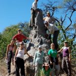 Another team photo posed around huge termite mound